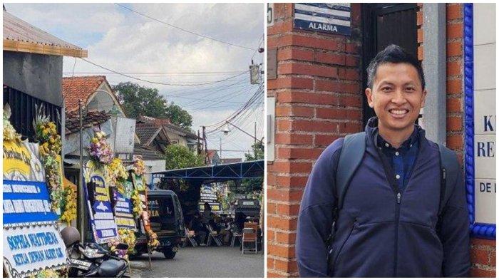 RUMAH DUKA: Suasana rumah duka Diplomat Kemenlu, Arya Daru Pangayunan (38), di Jalan Munggur, Dusun Jombang, Padukuhan Karangbendo, Kalurahan Banguntapan, Kapanewon Banguntapan, DI Yogyakarta.  Arya Daru Pangayunan semasa hidup (kanan). Foto ini diunggah di media sosialnya pada 4 Februari 2024. Kabar wafatnya diplomat muda Kementerian Luar Negeri, Arya Daru Pangayunan (38), mengejutkan warga lingkungan tempat tinggal keluarganya di Bantul, DI Yogyakarta.