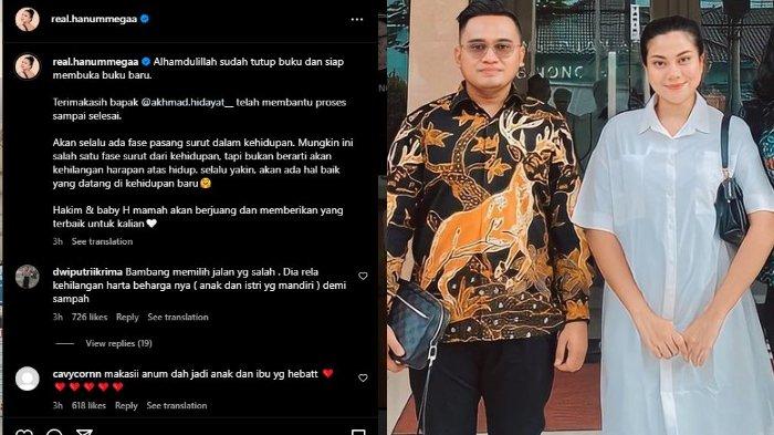 Selebgram Hanum Mega resmi bercerai dengan sang suami, Achmad Herlambang pada Rabu (26/7/2023) di Pengadilan Agama Cibinong, Bogor, Jawa Barat.