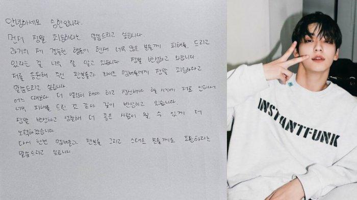 Seunghan RIIZE Tulis Surat Permintaan Maaf.