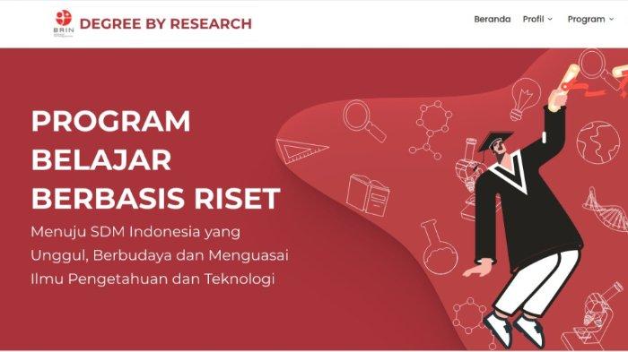 Tampilan laman Degree by Research BRIN.