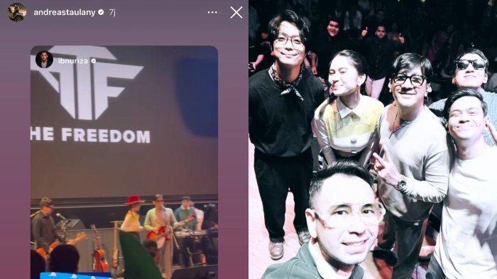 Tangkapan layar momen The Fredoom Band tampil di ultah Zize.