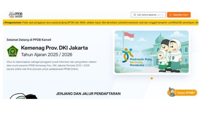 Pra Pendaftaran PPDB Madrasah DKI Jakarta 2025 Dibuka, Cek Caranya