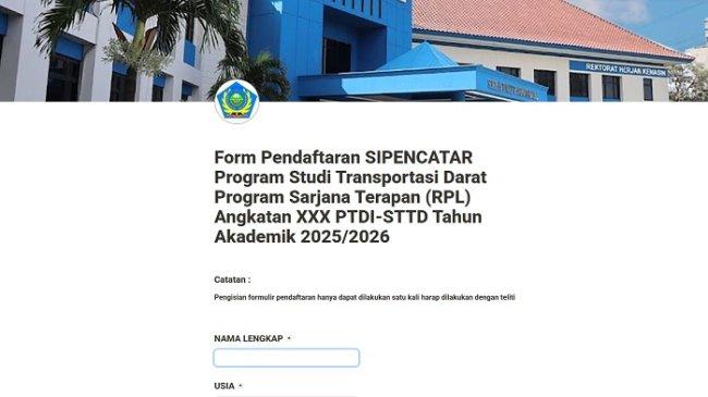 Pendaftaran RPL Tipe A PTDI-STTD 2025 Dibuka hingga 16 Mei, Ini Syarat dan Cara Daftarnya