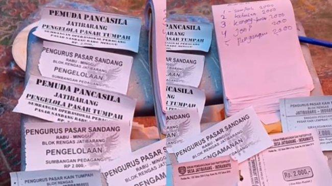Viral Pedagang Nangis Tunjukkan Karcis Retribusi Oknum Ormas, Kuwu Jatibarang Bantah Ada 30 Pungutan