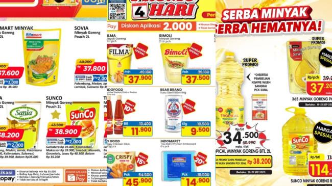 Promo JSM Alfamart, Indomaret dan Superindo Jumat 19 September 2025: Minyak Goreng 2L Rp30 Ribuan