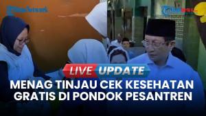 Tinjau Cek Kesehatan Gratis, Menag: Madrasah atau Sekolah Semua Sama