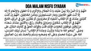 Bacaan Doa Malam Nisfu Syaban Lengkap Cara Membaca dan Artinya