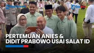 Momen Hangat Anies Baswedan dan Didit Prabowo Usai Salat Id: Puji Kesantunan Putra Prabowo Subianto