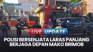 Coretan di Mako Brimob Kwitang Dihapus, Polisi Bersenjata Laras Panjang Berjaga
