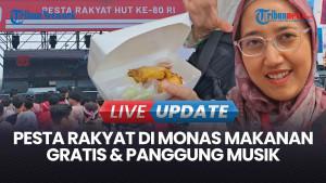 Pesta Rakyat HUT ke-80 RI: Ribuan Porsi Makanan Gratis dari UMKM Dibagikan di Monas