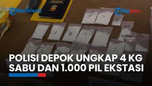 Polisi Depok Ungkap 4 Kg Sabu dan 1.000 Pil Ekstasi: Empat Orang Ditangkap