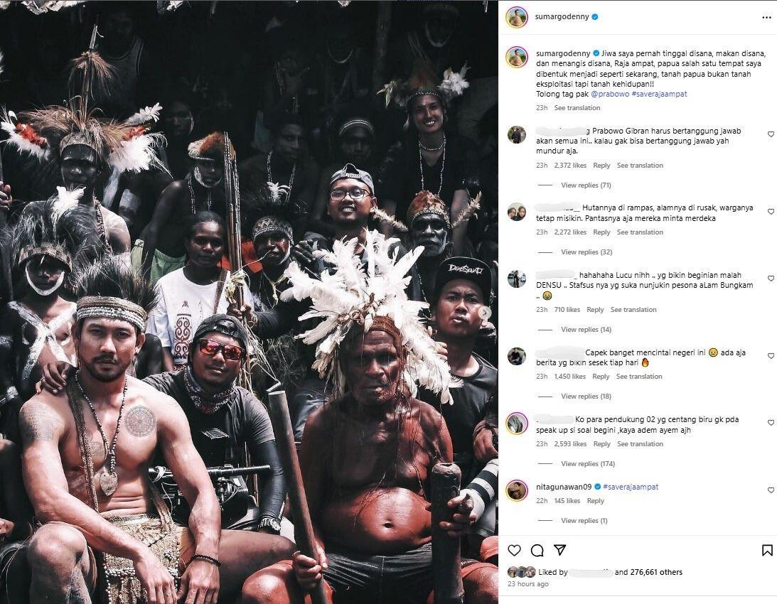 Denny Sumargo protes penambangan nikel di Raja Ampat
