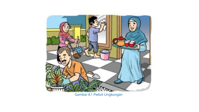 Gambar 8.1 Peduli Lingkungan -  Buku PAI Kelas 6 SD/MI Kurikulum Merdeka Halaman 143