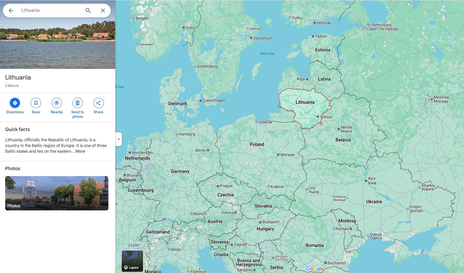 RUSIA VS NATO - Letak Lithuania dalam peta dunia, dekat dengan Belarus, yang merupakan sekutu Rusia. Jerman bersiap menempatkan pasukannya secara permanen ke Lithuania