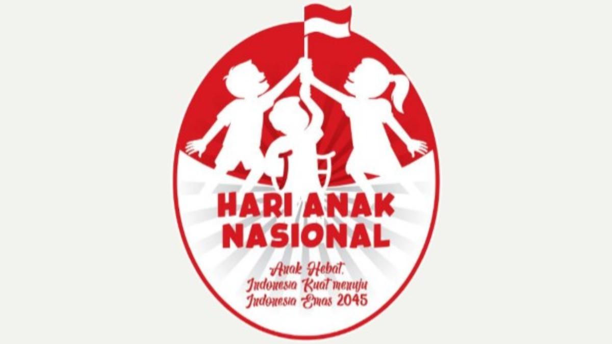 HARI ANAK NASIONAL - Logo Hari Anak Nasional tahun 2025 diambil dari Pedoman Peringatan HAN ke-41 TAHUN 2025 dari Kementerian Pemberdayaan Perempuan dan Perlindungan Anak (KemenPPPA) pada Senin (21/7/2025).