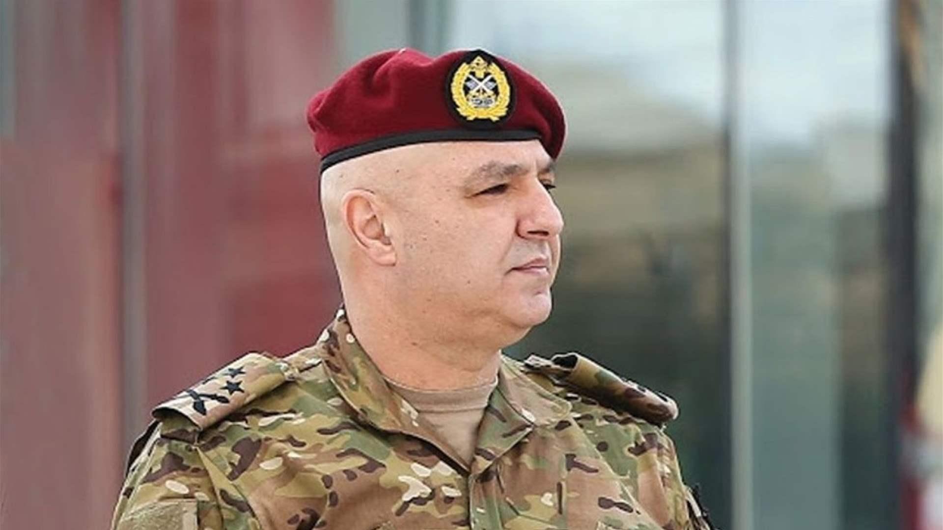 Panglima Angkatan Darat Lebanon, Jenderal Joseph Aoun.