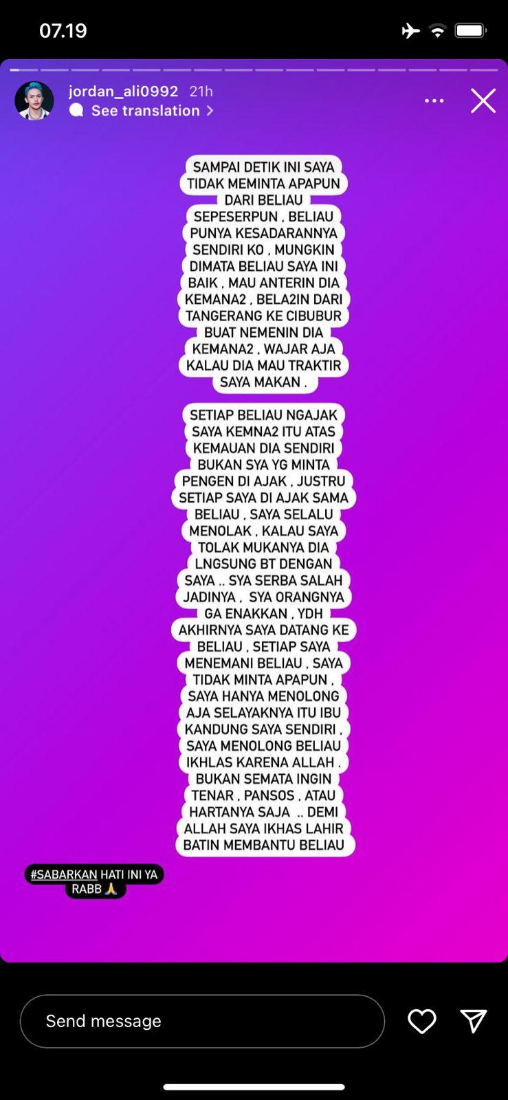 Akui kerap temani Eva Manurung pergi, Jordan Ali