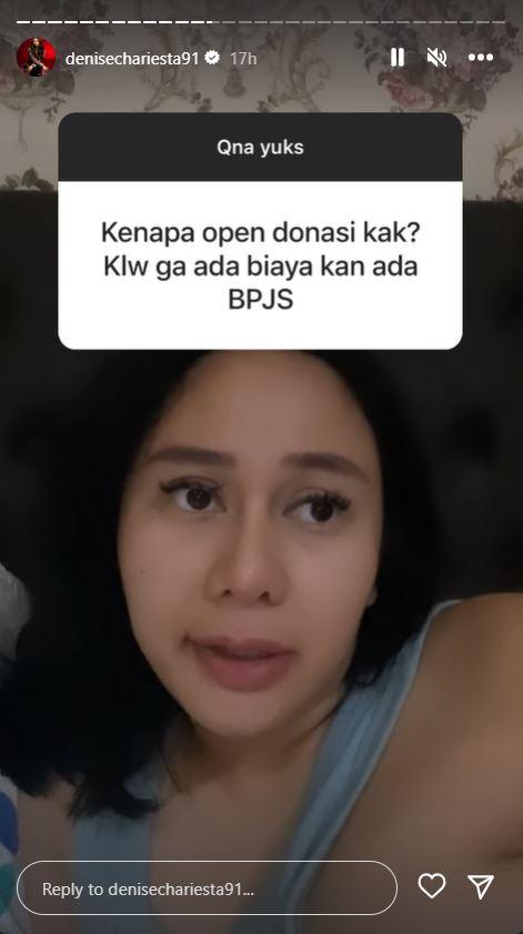 Denise Chariesta donasi bpjs