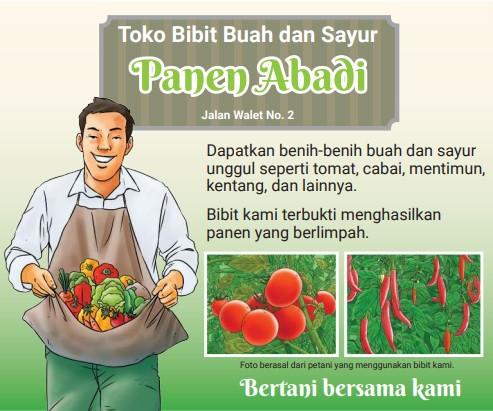 Iklan Bibit Buah dan Sayur, Soal Bahasa Indonesia Kelas 8 Kurikulum Merdeka