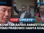 Jokowi Tegaskan Tak Bahas Amnesti dan Abolisi saat Bertemu Prabowo: Hanya Soal PSI