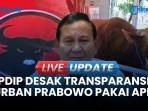 PDIP Desak Transparansi Sapi Prabowo Pakai APBN, Sebut Tak Sah Kurbannya