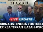 Tiga Saksi Terlapor Penuhi Panggilan Polda Metro Jaya Soal Ijazah Palsu Jokowi