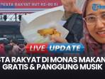 Pesta Rakyat HUT ke-80 RI: Ribuan Porsi Makanan Gratis dari UMKM Dibagikan di Monas