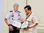 Prabowo Subianto prejme medaljo časti od ameriškega poveljstva za posebne operacije