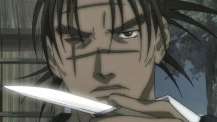 Manji dari Blade of the Immortal memegang pisaunya. 10 Karakter Anime yang Mencapai Keabadian, 2 di Antaranya dari Serial Naruto