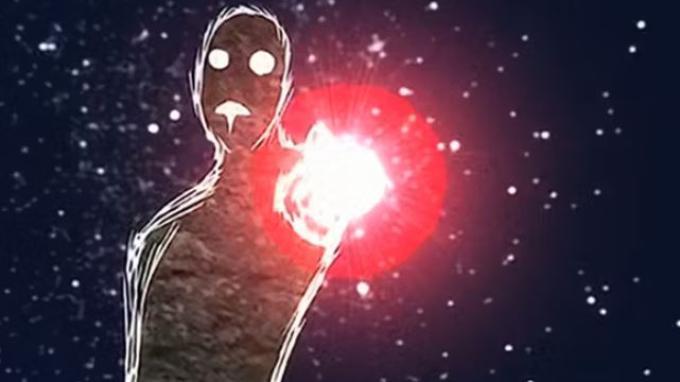 Anti-Spiral Gurren Lagann mengulurkan tangan melawan kosmos. 10 Karakter Anime yang Mencapai Keabadian, 2 di Antaranya dari Serial Naruto