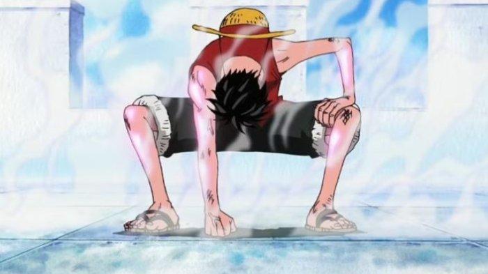 Luffy saat memakai Gear 2. dalam serial One Piece. 10 Kelemahan Terbesar Luffy dalam Serial One Piece, Jurus Ini Memperpendek Umur Luffy