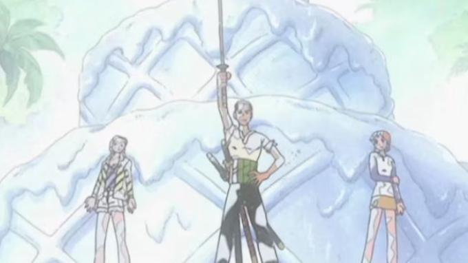 Zoro Melakukan Pose di One Piece. 
10 Momen Zoro Berperan Sebagai Wakil Kapten Topi Jerami: Ter-epic saat Gantikan Kesakitan Luffy