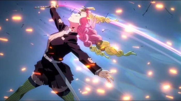 14 Warna Pedang Pembasmi Iblis Paling Terkenal di Demon Slayer: Ada Milik Sanemi hingga Tanjiro. 
Mitsuri Kanroji dalam Demon Slayer