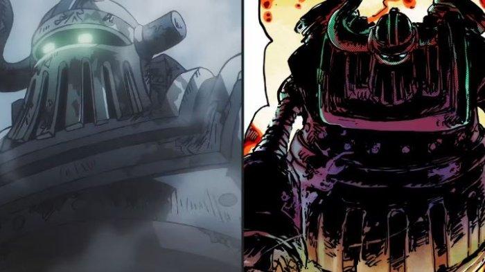 Emet si Raksasa Besi atau Iron Giant dalam serial One Piece. 4 Karakter dari Abad Kekosongan yang Masih Hidup dalam Serial One Piece: Ada Hewan Sampai Manusia.