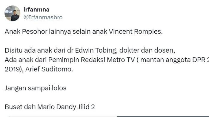 Anak dari Arief Suditomo Diduga Terlibat Kasus Bullying di SMA Binus