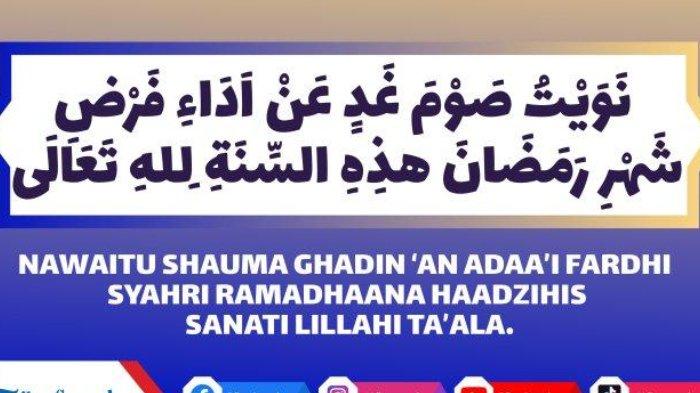 Bacaan niat puasa Ramadhan