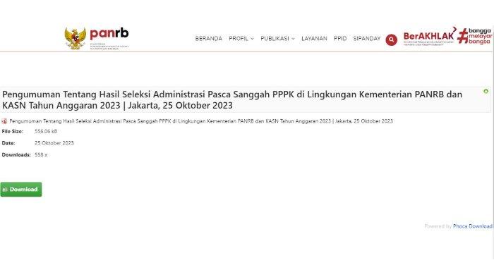 Cara Cek Pengumuman Hasil Sanggah PPPK Kemenpan RB 2023, Lengkap dengan Linknya