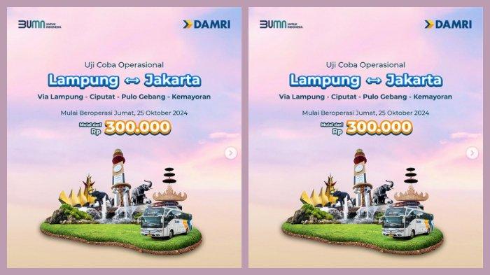 Simak jadwal uji coba operasional dan tarif Damri untuk trayek Lampung-Jakarta PP.