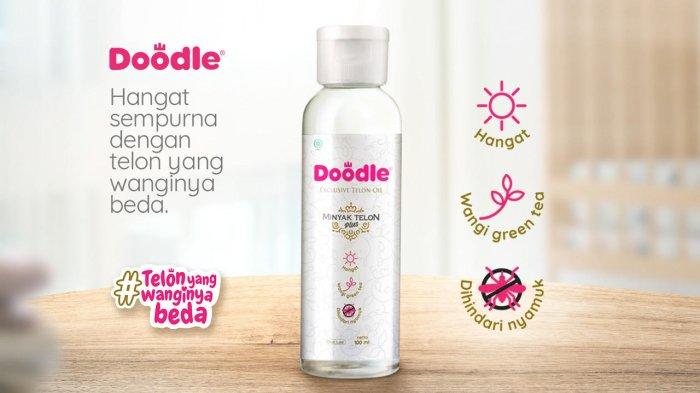 Doodle Minyak Telon Plus, Minyak Telon Aroma Greentea yang Aman dan Tidak Pedih di Mata