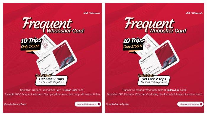 KCIC resmi meluncurkan Frequent Whooser Card yang bisa diperoleh mulai 1 Juni 2024.