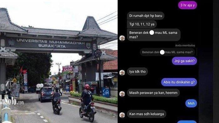 Isi Chat Viral Pejabat Kampus UMS Ajak Mahasiswi Berhubungan Intim: Masih Perawan Ya Kan ?