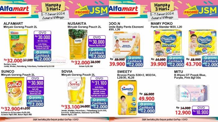 KATALOG Promo JSM Alfamart 12,13,14 Januari 2024: Minyak Goreng Murah 2L Rp30.000, Popok Rp39.900