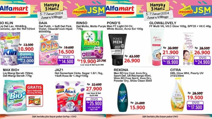 Katalog Promo JSM Alfamart 12-14 Januari 2024: Diskon Minyak Goreng Murah 2L Mulai dari Rp 30.000