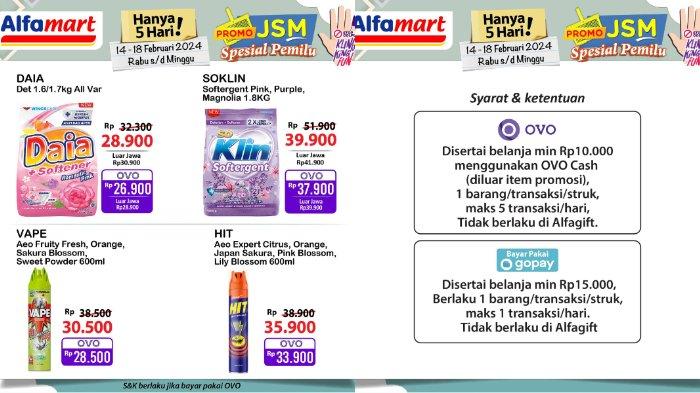 Katalog Promo JSM Alfamart 16-18 Februari 2024: Diskon Minyak Goreng Murah 2L Mulai dari Rp30.500
