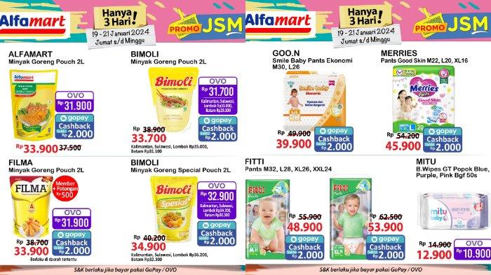 Katalog Promo JSM Alfamart 19-21 Januari 2024: Minyak Goreng 2L Rp 31.900, Pakai OVO Jadi Rp 29.900