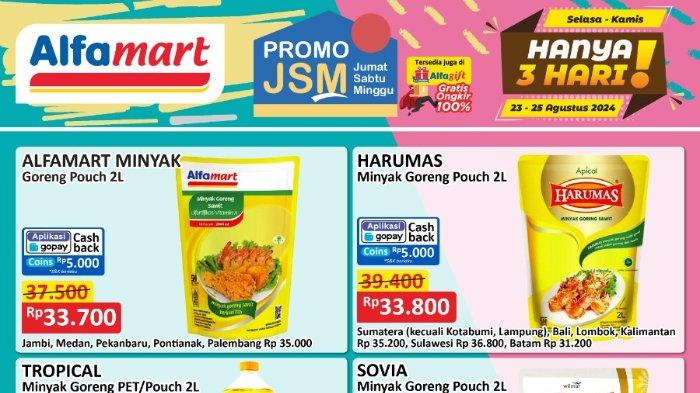 Katalog Promo JSM Alfamart 23-25 Agustus 2024: Diskon Minyak Goreng Murah 2L Mulai dari Rp 33.700