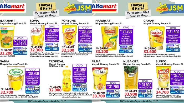 Katalog Promo JSM Alfamart 23-25 Februari 2024: Diskon Minyak Goreng Murah 2L Murai dari Rp 30 Ribuan