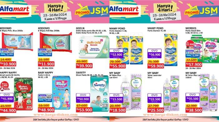 Katalog Promo JSM Alfamart 24,25,26 Mei 2024: Popok Bayi Rp 39.900, Minyak Goreng 2L Rp 30.600