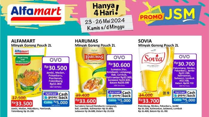 Katalog Promo JSM Alfamart 23-26 Mei 2024: Diskon Minyak Goreng Murah 2L Mulai dari Rp30.600