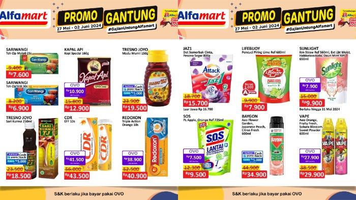 Katalog Promo JSM Alfamart 31 Mei -2 Juni 2024: Minyak Goreng 2L Rp33.000, Pakai OVO jadi Rp31.000